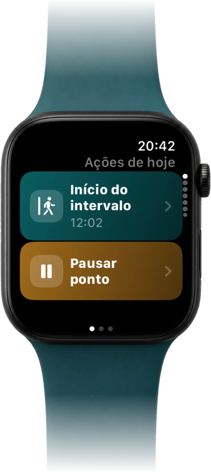 Ações de hoje no app do Apple Watch
